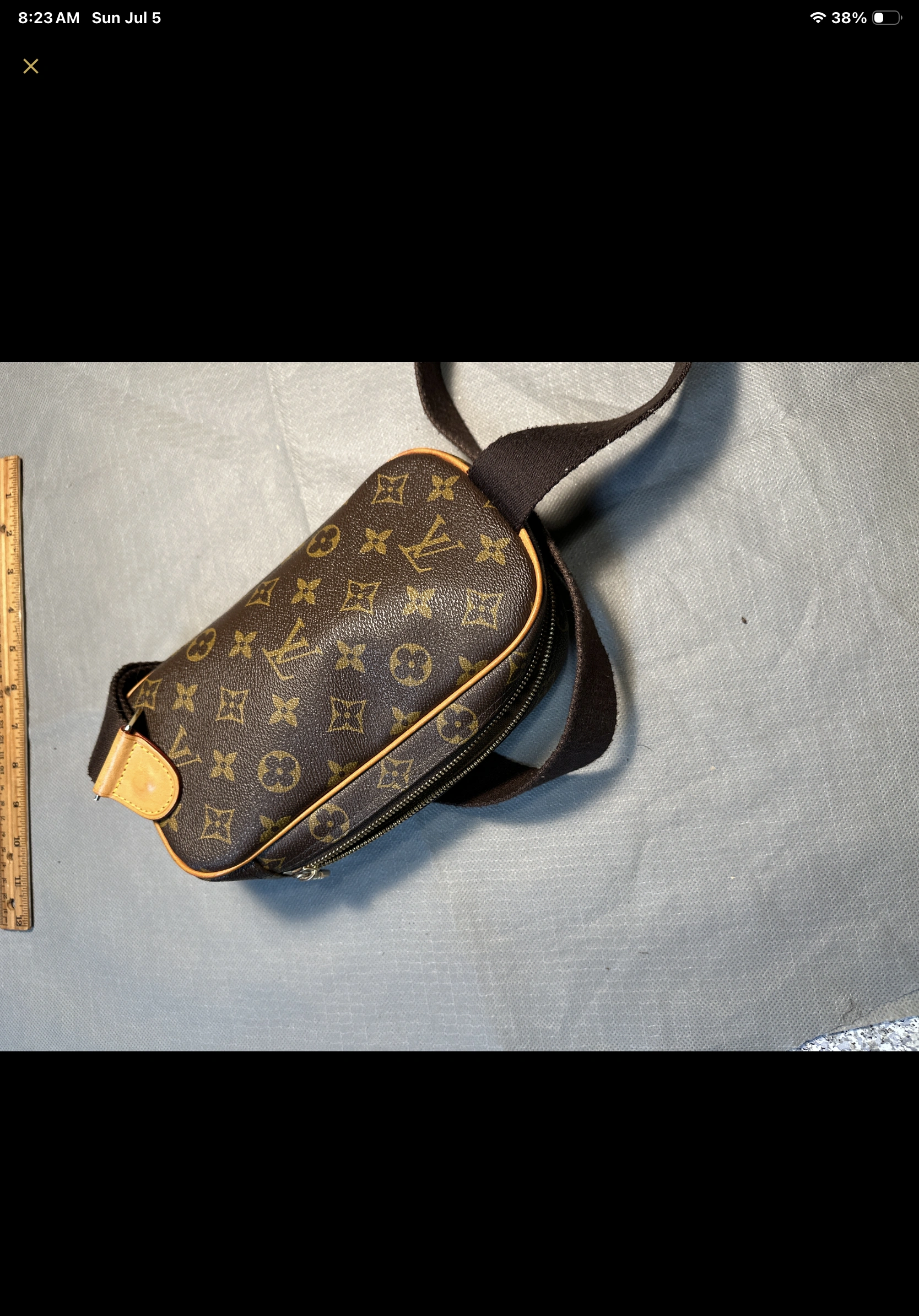 Louis Vuitton crossbody pouch, multiple angles